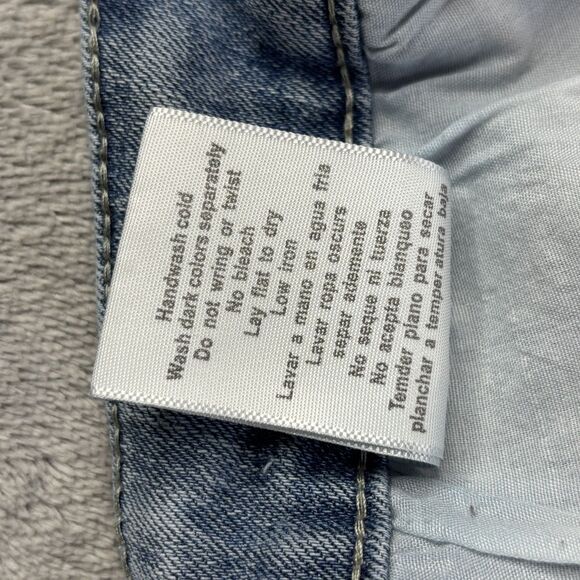 Judy Blue Jeans Womens 13 Distressed Skinny Light Wash Denim Lace Patch Ripped - Picture 13 of 14